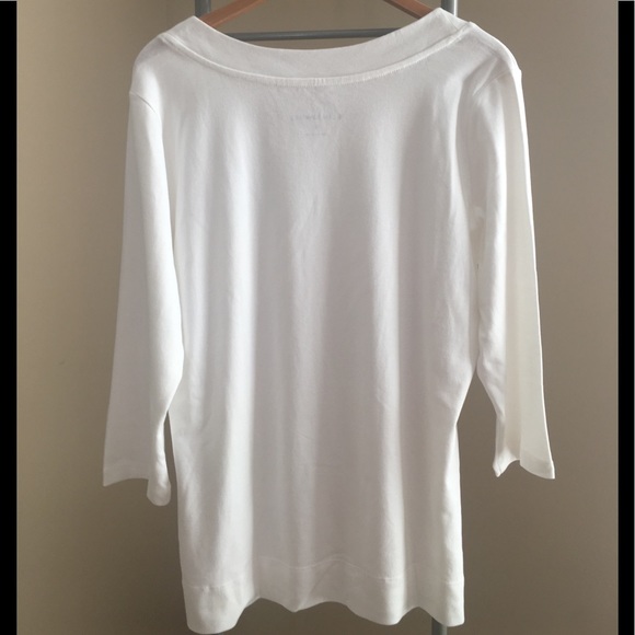 NWT Women’s Plus Size Scoop Neck 3/4 Sleeve Tee - Picture 2 of 4